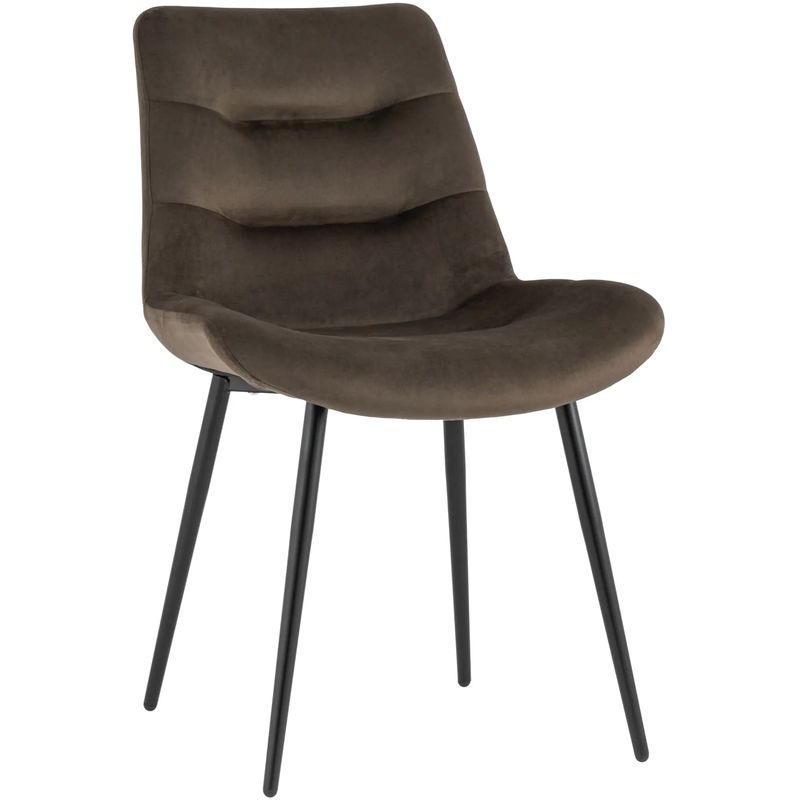 Стул Austin Chair Коричневый Велюр Коричневый Черный Стул Austin Chair Коричневый Велюр Коричневый Черный во Владивостоке | Loft Concept