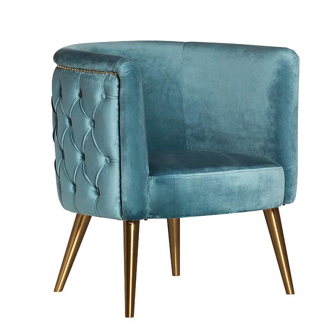 Кресло Merengo Armchair Голубой Латунь Кресло Merengo Armchair Голубой Латунь во Владивостоке | Loft Concept