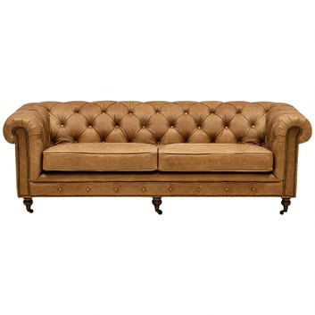 Диван Chesterfield Cinnamon Leather Sofa из винтажной кожи Корица Диван Chesterfield Cinnamon Leather Sofa из винтажной кожи Корица во Владивостоке | Loft Concept