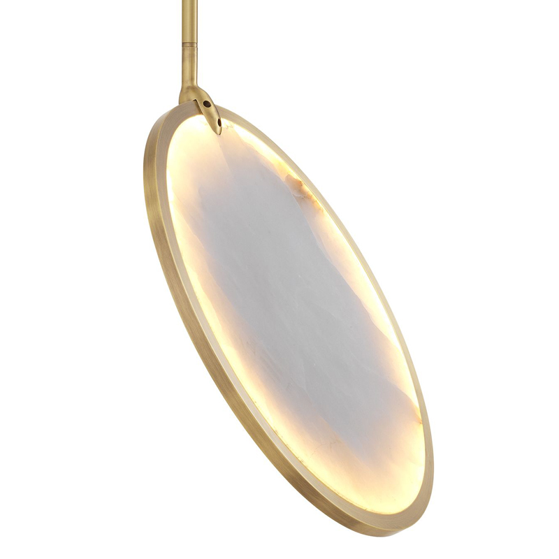 Светильник Eichholtz Chandelier Ocala Латунь Античная полированная Белый Светильник Eichholtz Chandelier Ocala Латунь Античная полированная Белый во Владивостоке | Loft Concept