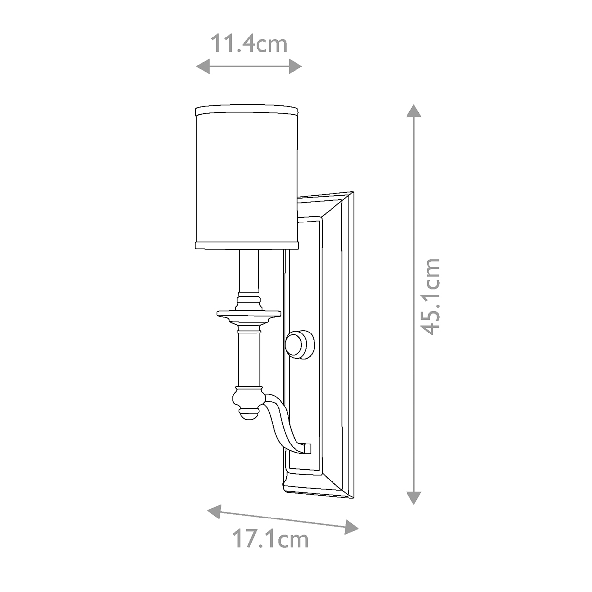 Бра с белым цилиндрическим абажуром в классическом стиле Hinkley во Владивостоке
