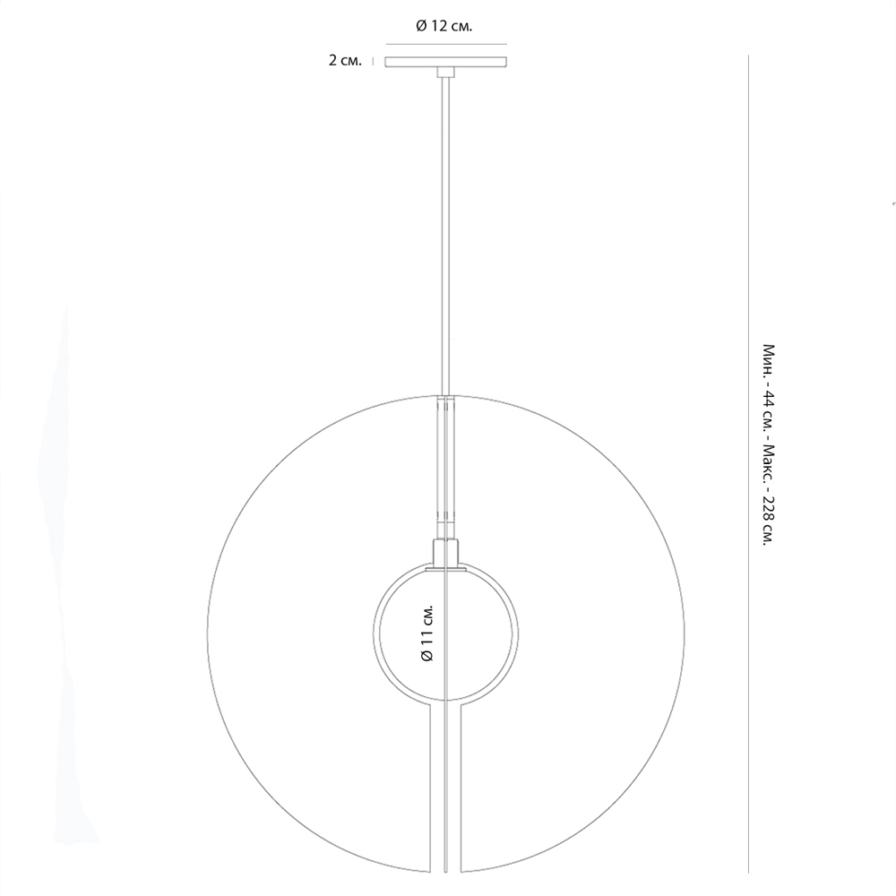 Подвесной светильник в форме золотых дисков Minimalist Lighting Fixture во Владивостоке