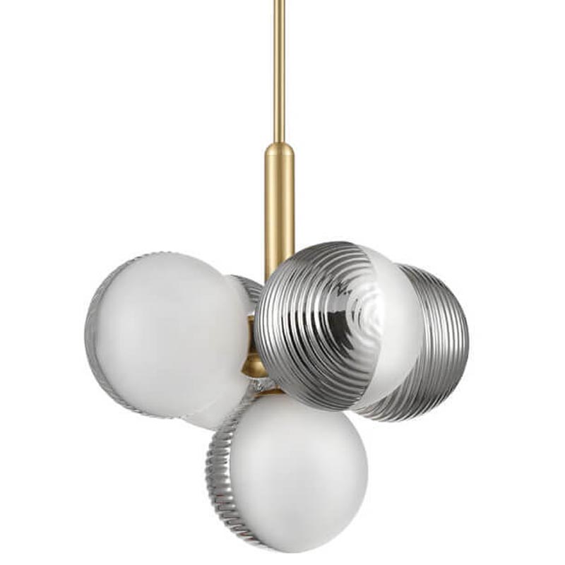 Люстра Ademar Chandelier 5 plafond Золотой Белый Серый Люстра Ademar Chandelier 5 plafond Золотой Белый Серый во Владивостоке | Loft Concept