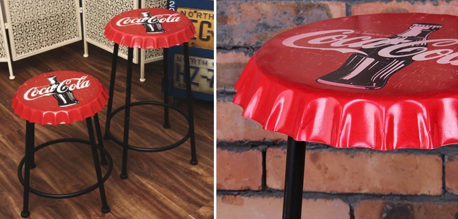 Барный стул Bottle Cap Coca & Cola Барный стул Bottle Cap Coca & Cola - Loft-Concept во Владивостоке