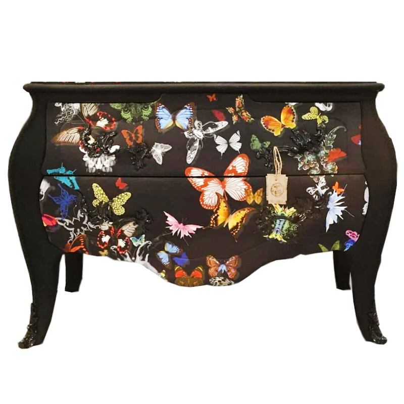 Комод Бабочки Chest of Drawers Night Butterflies Черный Мульти Комод Бабочки Chest of Drawers Night Butterflies Черный Мульти во Владивостоке | Loft Concept