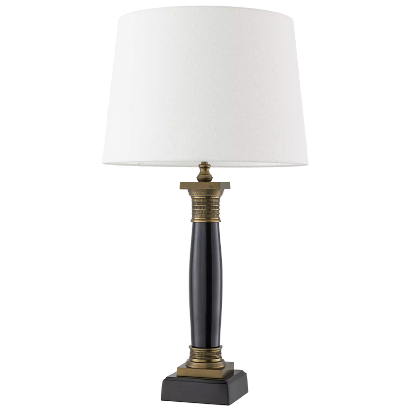 Настольная лампа Eichholtz Table Lamp Napoleon Латунь Черный Белый Настольная лампа Eichholtz Table Lamp Napoleon Латунь Черный Белый во Владивостоке | Loft Concept