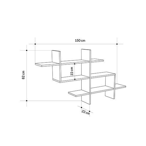 Полка фигурная подвесная цвета древесины HALIC BOOKCASE OAK Полка фигурная подвесная цвета древесины HALIC BOOKCASE OAK во Владивостоке