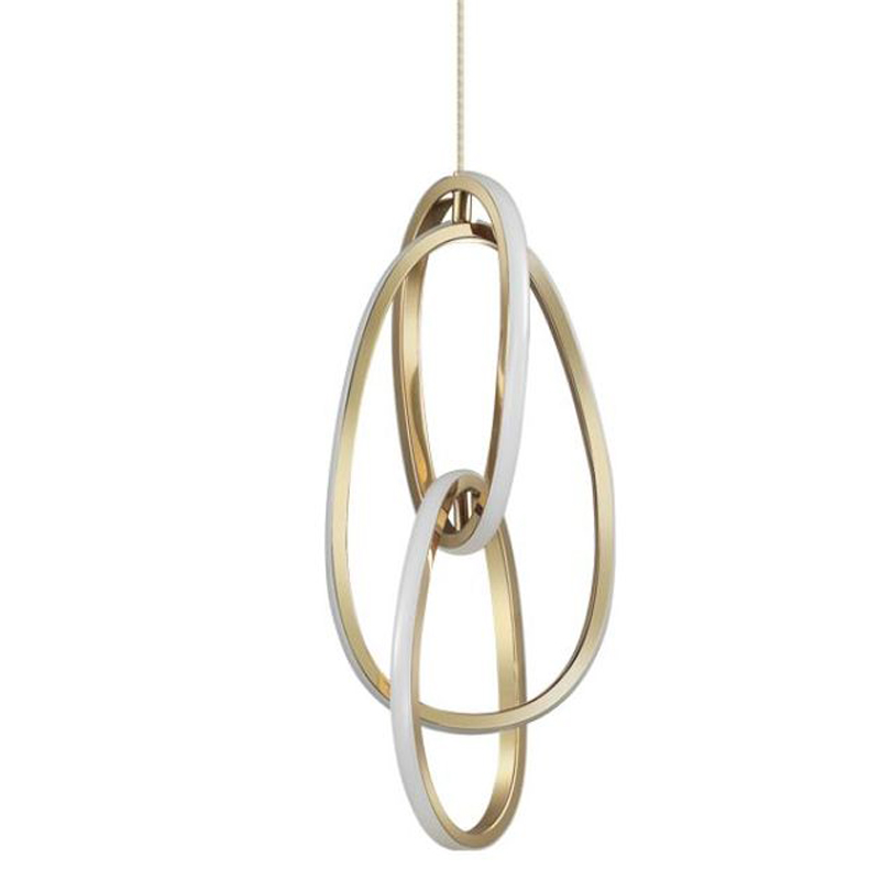 Подвесной светильник 3 Chain Link Gold 42 Глянцевое золото Подвесной светильник 3 Chain Link Gold 42 Глянцевое золото во Владивостоке | Loft Concept