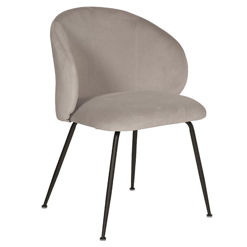 Стул Sadler Chair gray velor Бежево-серый Черный Стул Sadler Chair gray velor Бежево-серый Черный во Владивостоке | Loft Concept