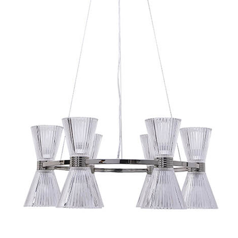 Люстра Glass Horn Light matt nickel 65 Прозрачное Стекло Никель Сатин Люстра Glass Horn Light matt nickel 65 Прозрачное Стекло Никель Сатин во Владивостоке | Loft Concept