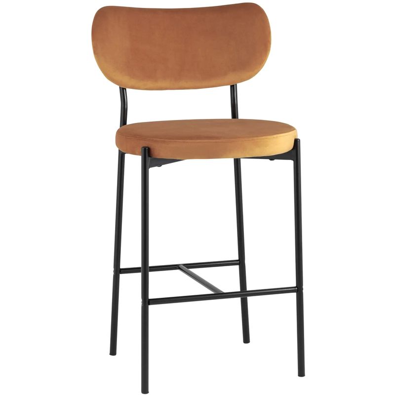 Барный Стул Alfie Chair Черные ножки Терракотовый Велюр Терракотовый Черный Барный Стул Alfie Chair Черные ножки Терракотовый Велюр Терракотовый Черный во Владивостоке | Loft Concept
