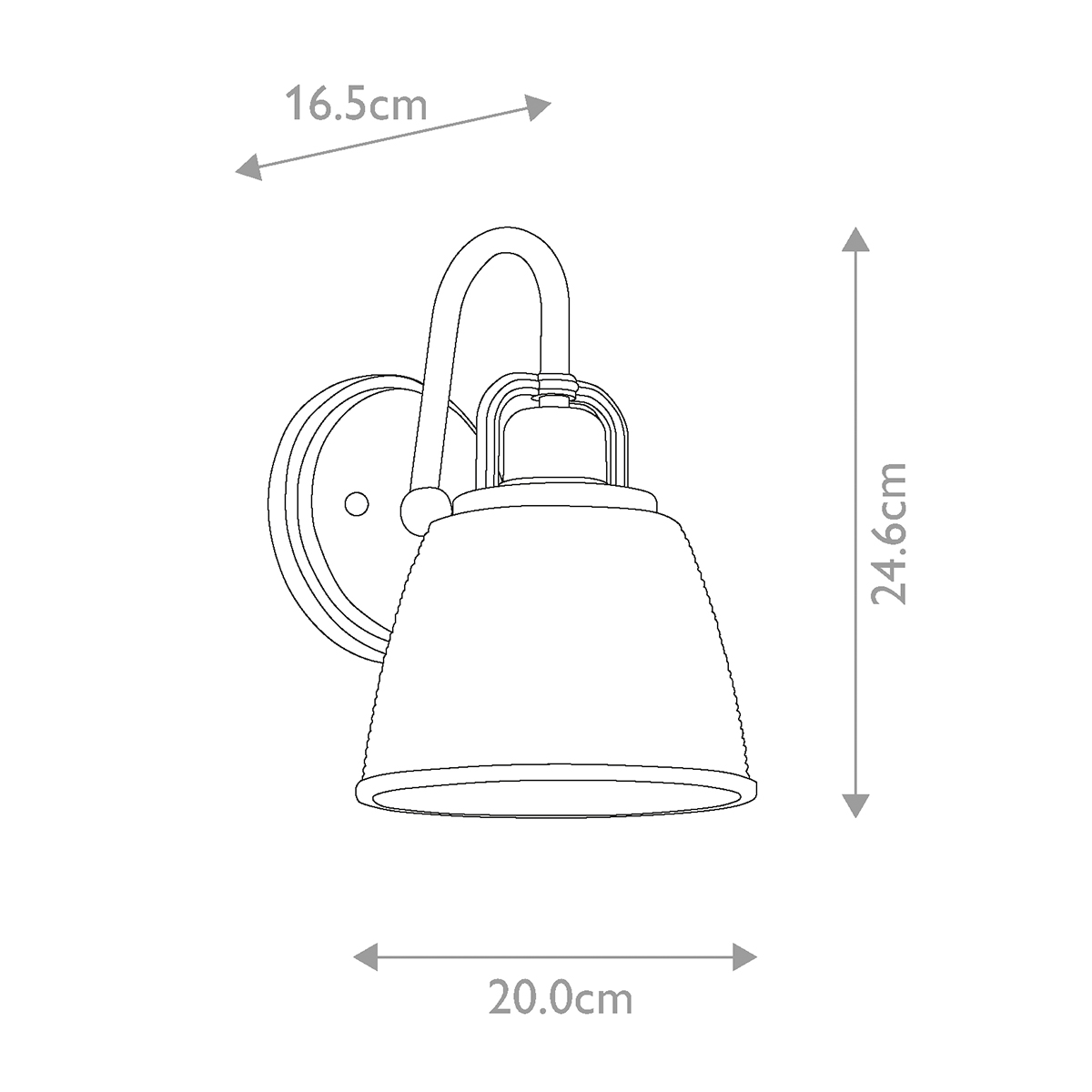 Бра с прозрачным рифленым плафоном в форме колокола Quoizel во Владивостоке
