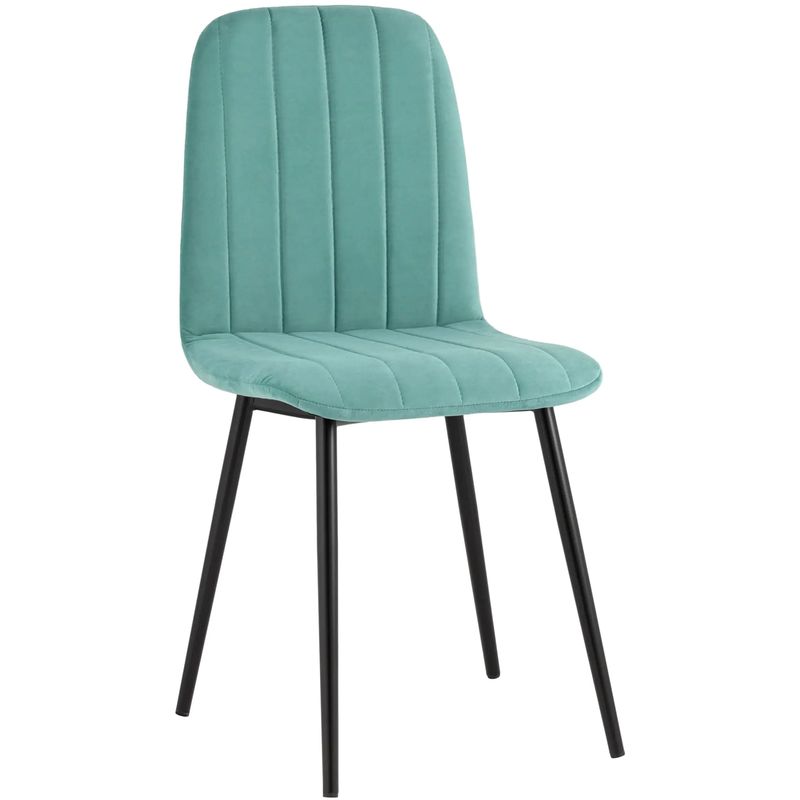 Стул Easy Chair Велюр Мятный цвет Мятный Черный Стул Easy Chair Велюр Мятный цвет Мятный Черный во Владивостоке | Loft Concept