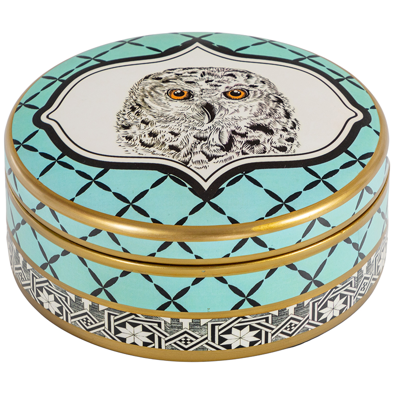 Шкатулка Owl Collection Turquoise Box Черно-белый Бирюзовый Золотой Шкатулка Owl Collection Turquoise Box Черно-белый Бирюзовый Золотой во Владивостоке | Loft Concept