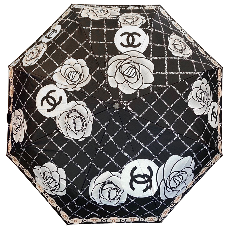 Зонт раскладной CHANEL дизайн 004 Черный цвет Черно-белый Зонт раскладной CHANEL дизайн 004 Черный цвет Черно-белый во Владивостоке | Loft Concept