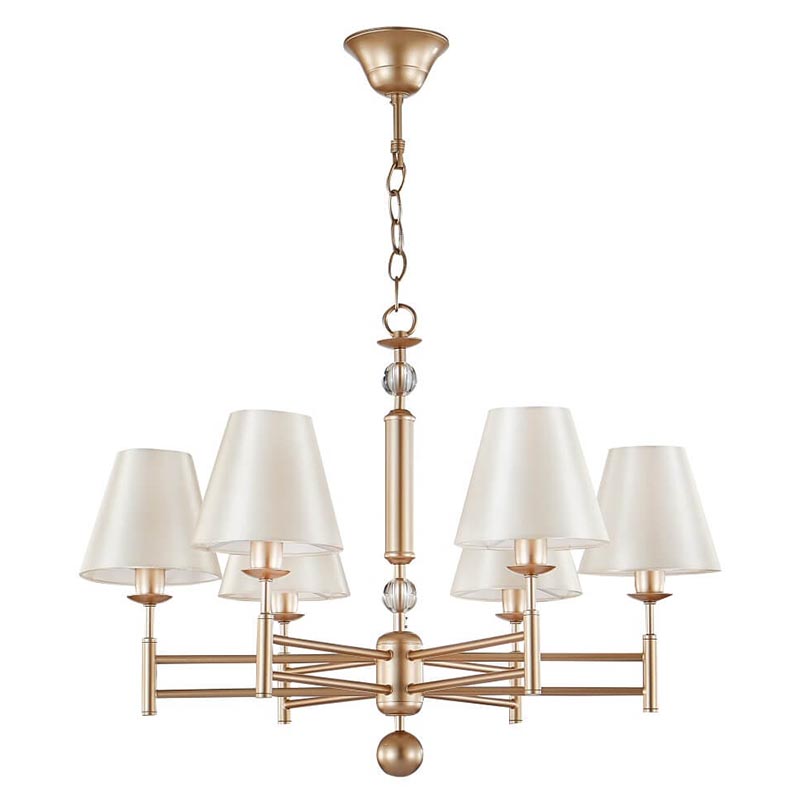 Люстра Sharma Chandelier 6 Золотой Бежевый Люстра Sharma Chandelier 6 Золотой Бежевый во Владивостоке | Loft Concept