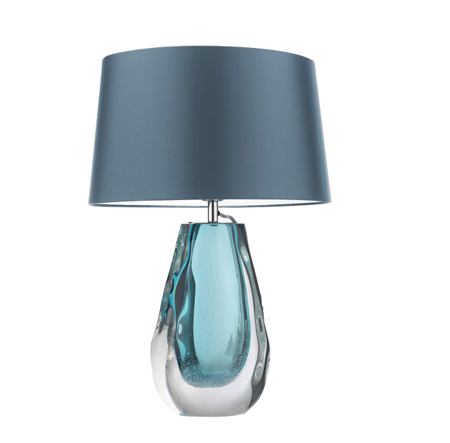 Настольная лампа Anya Peacock Table Lamp Хром Прозрачный Голубой Настольная лампа Anya Peacock Table Lamp Хром Прозрачный Голубой во Владивостоке | Loft Concept