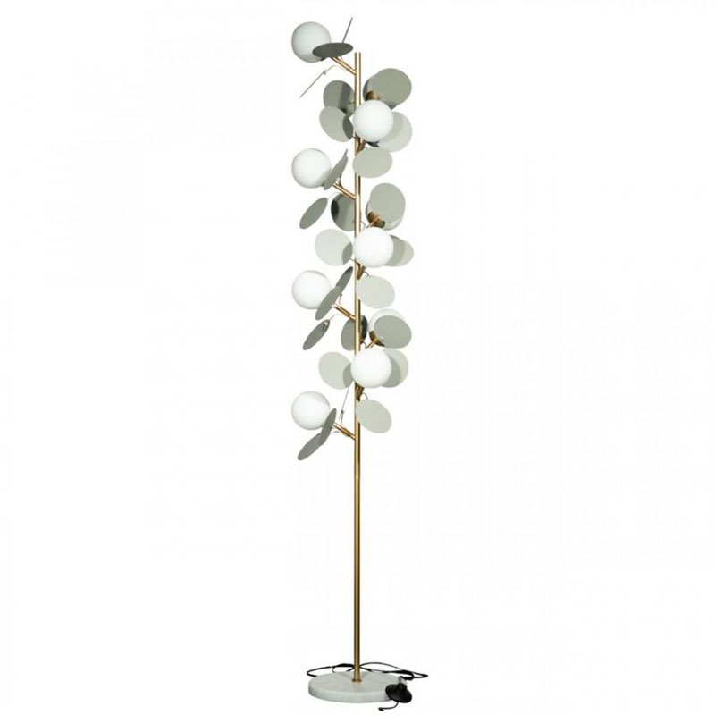 Торшер MATISSE Floor Lamp Gray Серый Золотой Белый Торшер MATISSE Floor Lamp Gray Серый Золотой Белый во Владивостоке | Loft Concept