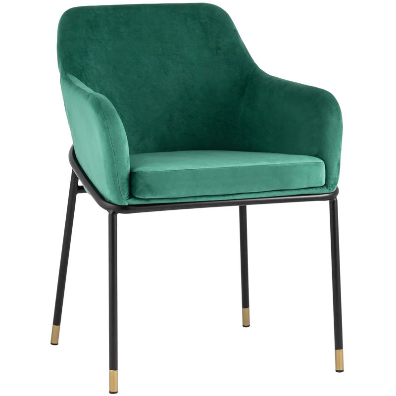Стул Sandra Chair Зеленый Велюр Зеленый Черный Стул Sandra Chair Зеленый Велюр Зеленый Черный во Владивостоке | Loft Concept
