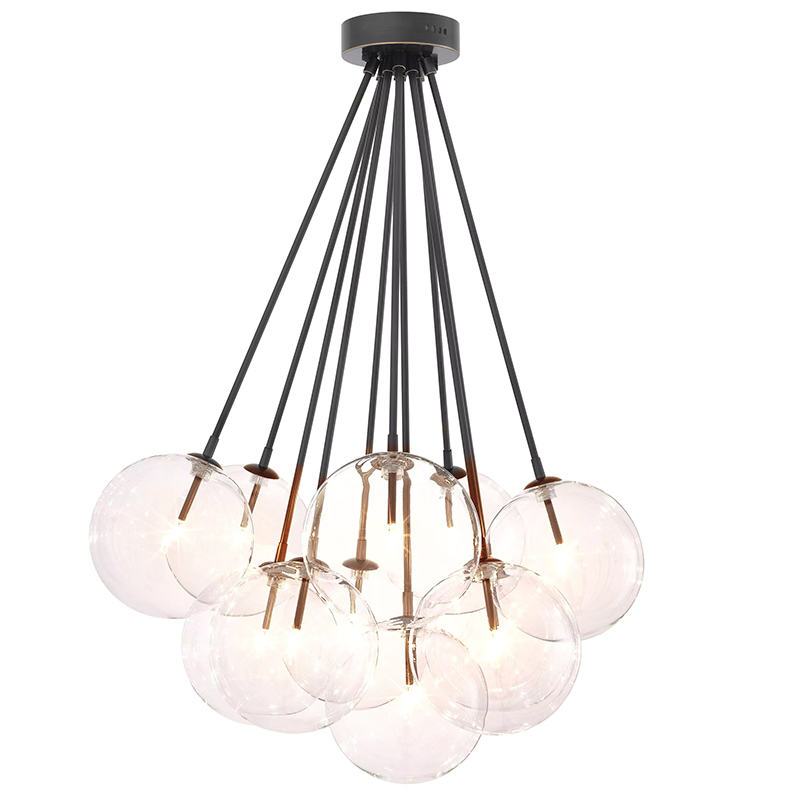 Люстра Eichholtz Ceiling Lamp Molecule Bronze Прозрачное Стекло Темная бронза Люстра Eichholtz Ceiling Lamp Molecule Bronze Прозрачное Стекло Темная бронза во Владивостоке | Loft Concept