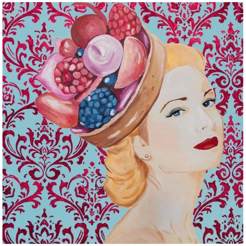 Картина Grace Kelly with Berry Tart Headdress and Damask Background Мульти Картина Grace Kelly with Berry Tart Headdress and Damask Background Мульти во Владивостоке | Loft Concept