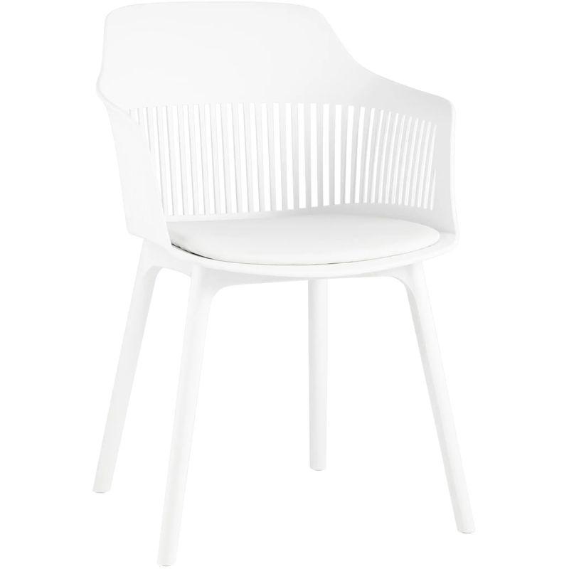 Стул Crocus Chair Белый цвет Подушка эко-кожа Белый Стул Crocus Chair Белый цвет Подушка эко-кожа Белый во Владивостоке | Loft Concept