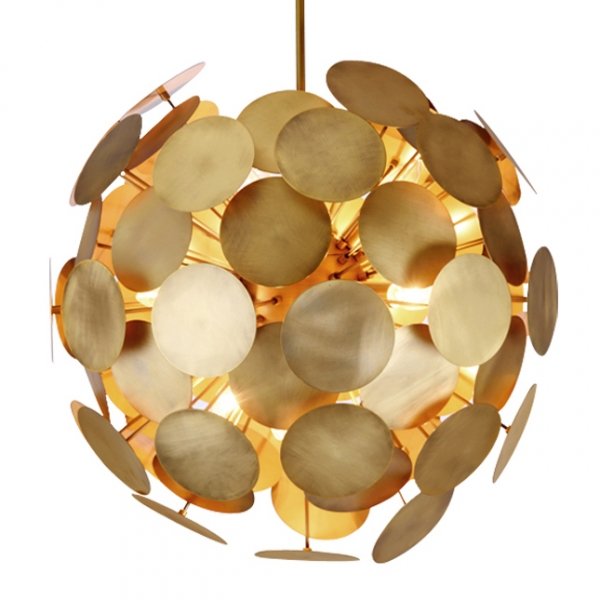 Люстра Metal Disc Chandelier Латунь Люстра Metal Disc Chandelier Латунь во Владивостоке | Loft Concept