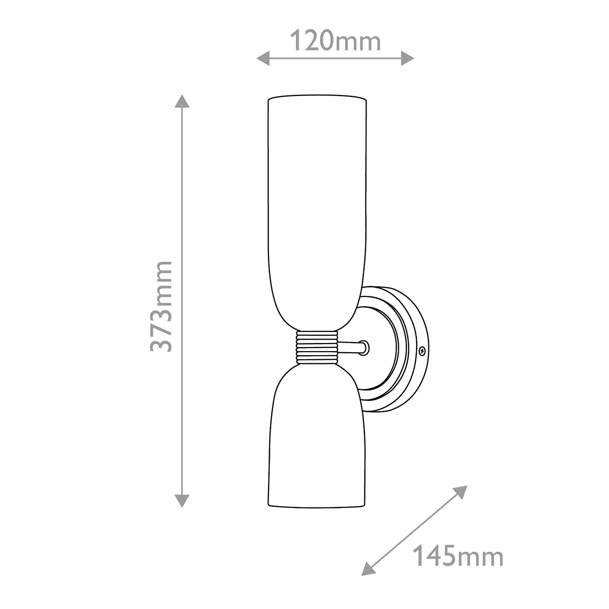 Бра для ванных комнат вертикальное с двумя матовыми белыми стеклянными плафонами Hinkley во Владивостоке