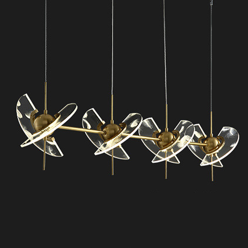 Люстра FLY Chandelier line Латунь Прозрачный Люстра FLY Chandelier line Латунь Прозрачный во Владивостоке | Loft Concept