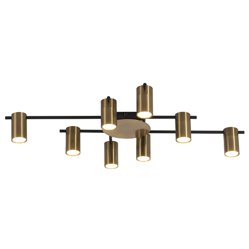 Потолочный светильник Tribes Chandelier Gold Черный Золотой Потолочный светильник Tribes Chandelier Gold Черный Золотой во Владивостоке | Loft Concept