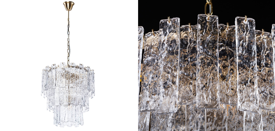 Люстра Iceberg Glass с Рельефным стеклом Люстра Iceberg Glass с Рельефным стеклом - Loft-Concept во Владивостоке