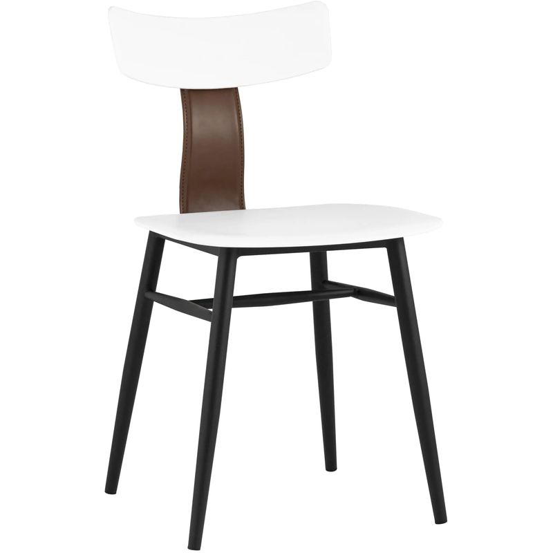 Стул ANT White Eco-Leather 2 шт Белый Коричневый Черный во Владивостоке | Loft Concept 