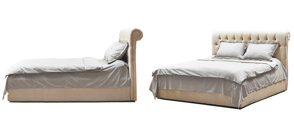 Кровать Beige Capitone Bed Кровать Beige Capitone Bed - Loft-Concept во Владивостоке