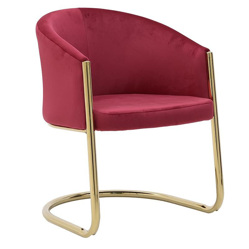 Стул Imelda Chair Crimson Малиновый (Crimson) Глянцевое золото во Владивостоке | Loft Concept 