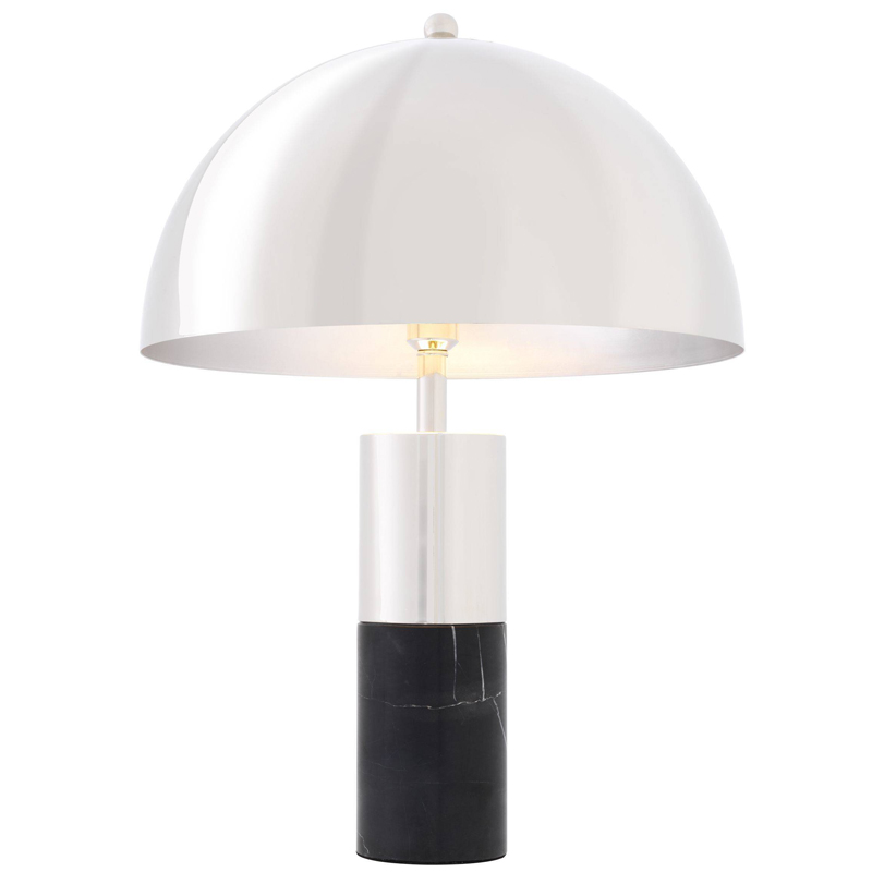 Настольная лампа Eichholtz Table Lamp Flair nickel Никель Черный Настольная лампа Eichholtz Table Lamp Flair nickel Никель Черный во Владивостоке | Loft Concept