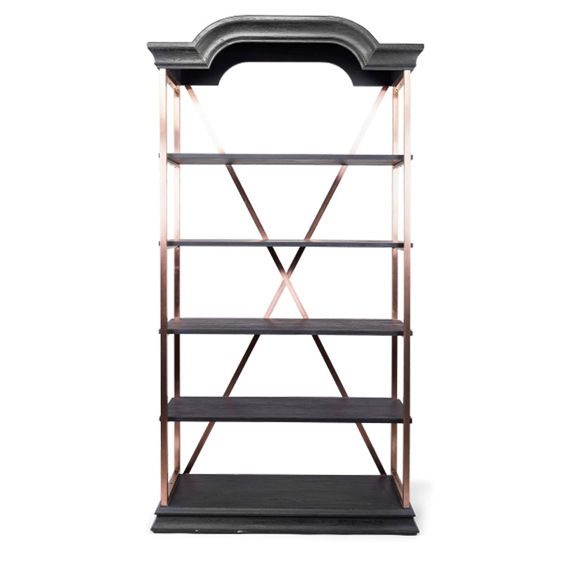 Стеллаж Everild Rack Бронза Черный Стеллаж Everild Rack Бронза Черный во Владивостоке | Loft Concept
