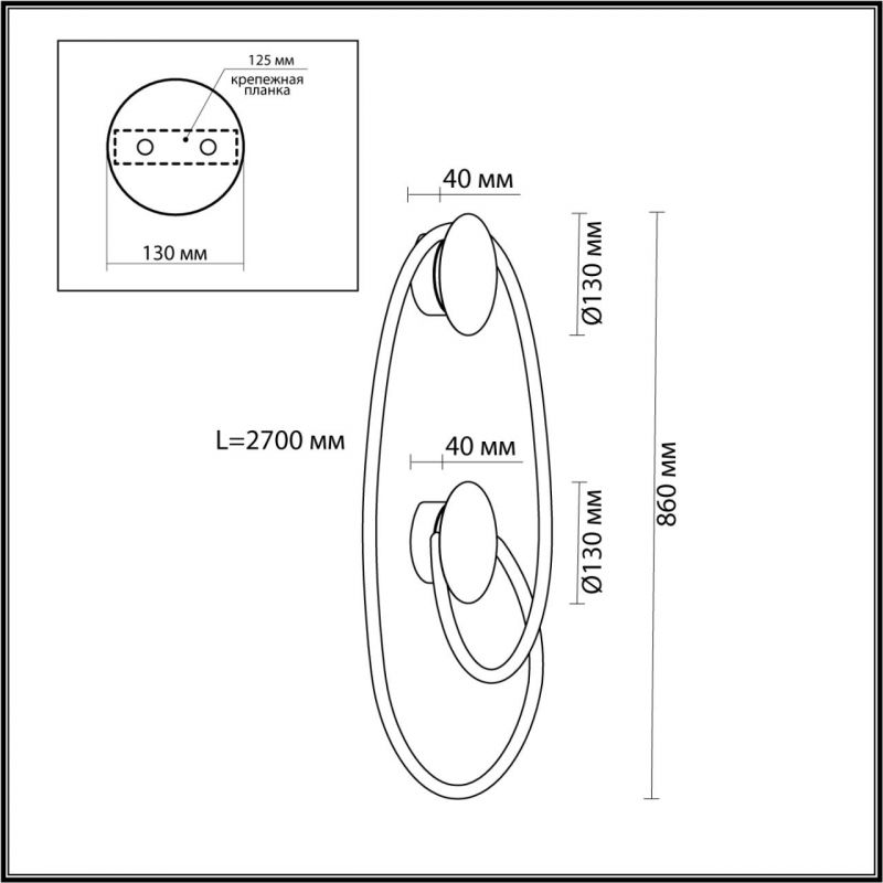 Бра LUKE LAMPCO TRACER LAMP с двумя крепежными планками Бра LUKE LAMPCO TRACER LAMP с двумя крепежными планками во Владивостоке