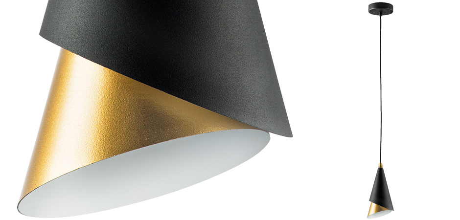 Подвесной светильник Lucio Black and Gold One Подвесной светильник Lucio Black and Gold One - Loft-Concept во Владивостоке