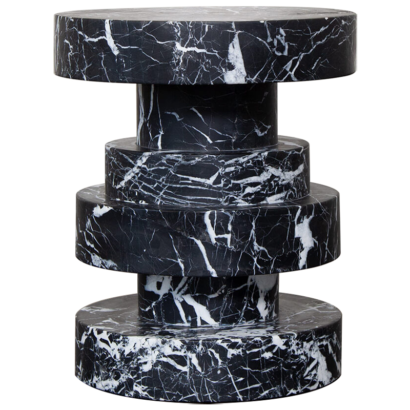Приставной стол Apollo Stool Nero Marquina дизайн Kelly Wearstler Черно-белый Черный Мрамор Nero Приставной стол Apollo Stool Nero Marquina дизайн Kelly Wearstler Черно-белый Черный Мрамор Nero во Владивостоке | Loft Concept