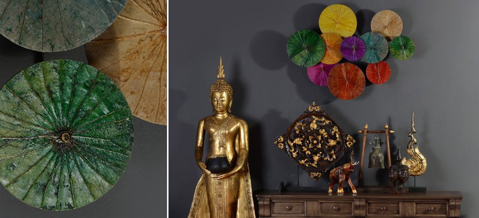 Арт-объект Disc wall art Lotus leaves Арт-объект Disc wall art Lotus leaves - Loft-Concept во Владивостоке