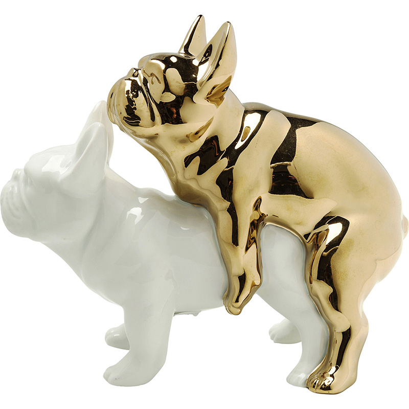 Статуэтка Bulldog Lovers Белый Золотой Статуэтка Bulldog Lovers Белый Золотой во Владивостоке | Loft Concept