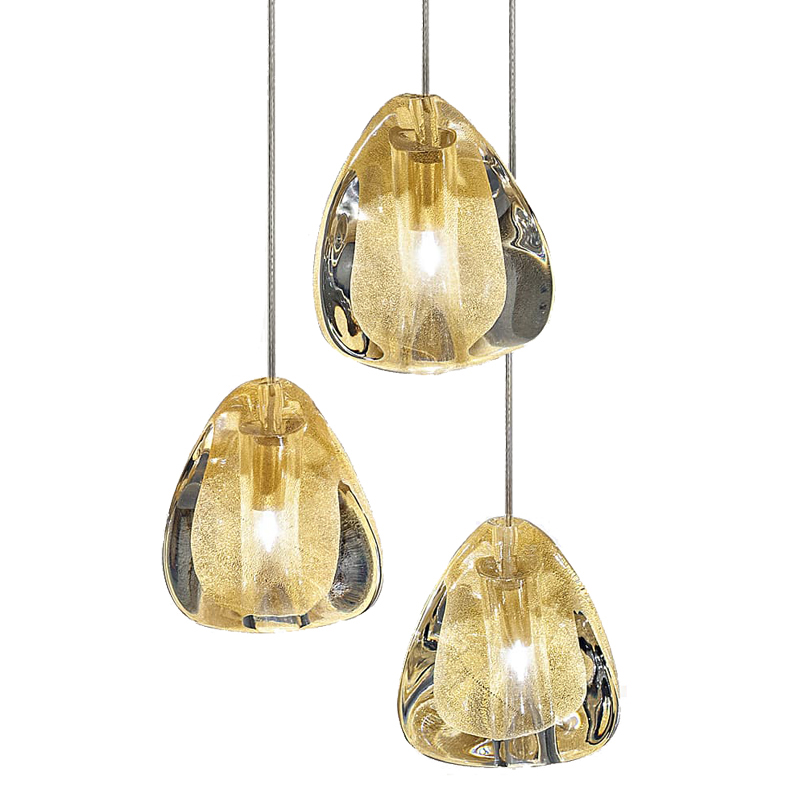 Подвесной светильник Mizu 1 Suspension Lamp Gold Прозрачный Хром Подвесной светильник Mizu 1 Suspension Lamp Gold Прозрачный Хром во Владивостоке | Loft Concept