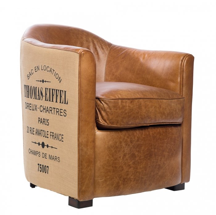 Кресло Tomas-Eiffiel Leather Коричневый Кресло Tomas-Eiffiel Leather Коричневый во Владивостоке | Loft Concept