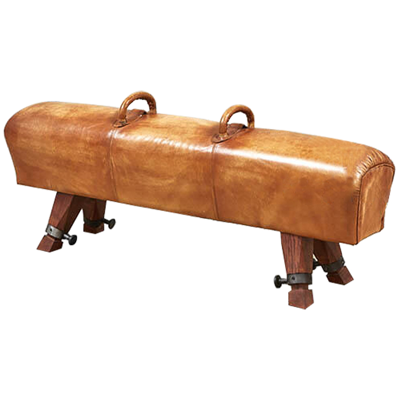 Козлик дизайнерский Leather Gymnastic Goat Loft Коричневый Карамель Графит Козлик дизайнерский Leather Gymnastic Goat Loft Коричневый Карамель Графит во Владивостоке | Loft Concept