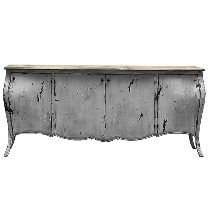 Комод длинный в стиле прованс White Vintage Commode Белый Белый винтажная патина   Древесина во Владивостоке | Loft Concept 