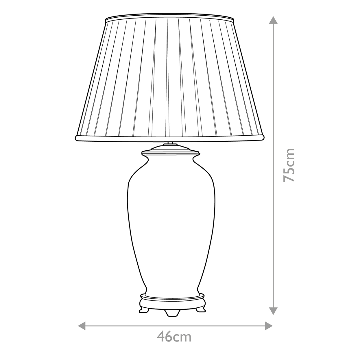 Настольная лампа восточная с основанием из керамики серебряная с цветочным и лиственным декором и белым плиссированным абажуром Elstead Lighting во Владивостоке