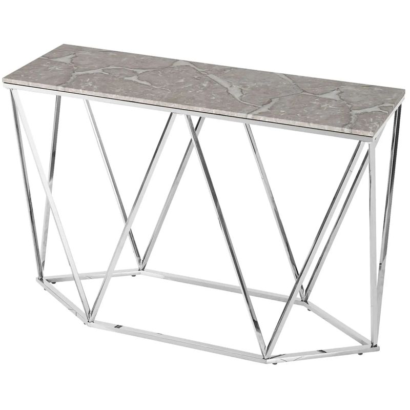 Консоль Kovaldzhi Collection Frame Geometry Silver Бежево-серый Белый Мрамор Bianco Серебряный Консоль Kovaldzhi Collection Frame Geometry Silver Бежево-серый Белый Мрамор Bianco Серебряный во Владивостоке | Loft Concept