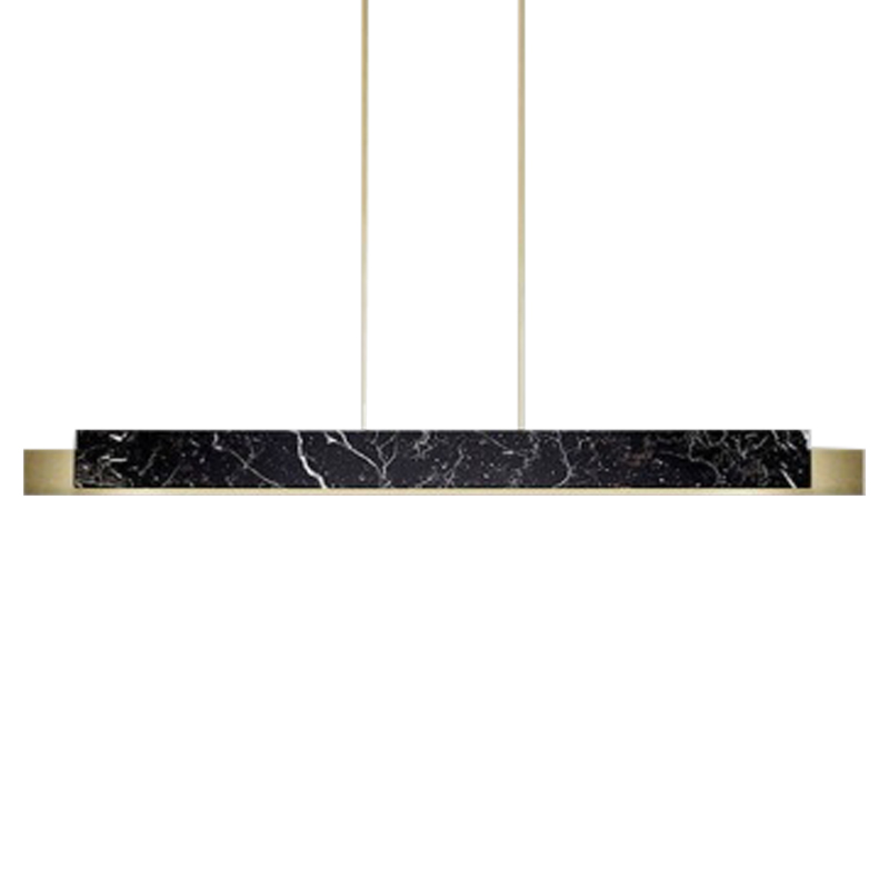 Люстра Leonce Marble Linear Chandelier Brass Черный Мрамор Nero Латунь Люстра Leonce Marble Linear Chandelier Brass Черный Мрамор Nero Латунь во Владивостоке | Loft Concept