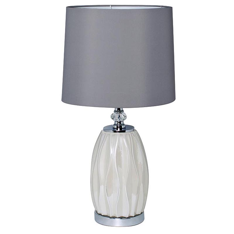 Настольная лампа Christer Table Lamp white glass Голубой Серый Никель во Владивостоке | Loft Concept 