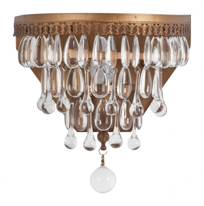 Бра Clarissa Glass Drop Sconce Бронза Бра Clarissa Glass Drop Sconce Бронза во Владивостоке | Loft Concept